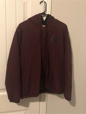 PINK Victoria's Secret Maroon Hooded Windbreaker